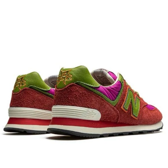 Stray Rats X New Balance 574 Retro Limited Edition Collaboration Sneakers - Red - Picture 11 of 16